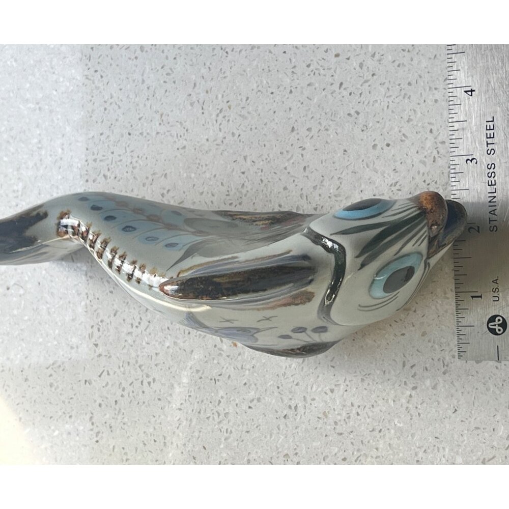 Ken Edwards Tonala Fish Mexican Folk Art Ceramic Marked Sculpture Gift Decor - Picture 11 of 13
